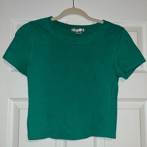 Teal green Bozzolo rib tee (large) - Picture 4 of 5